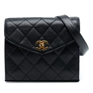 Pre-Loved Chanel Mini CC Quilted Caviar Envelope Flap
